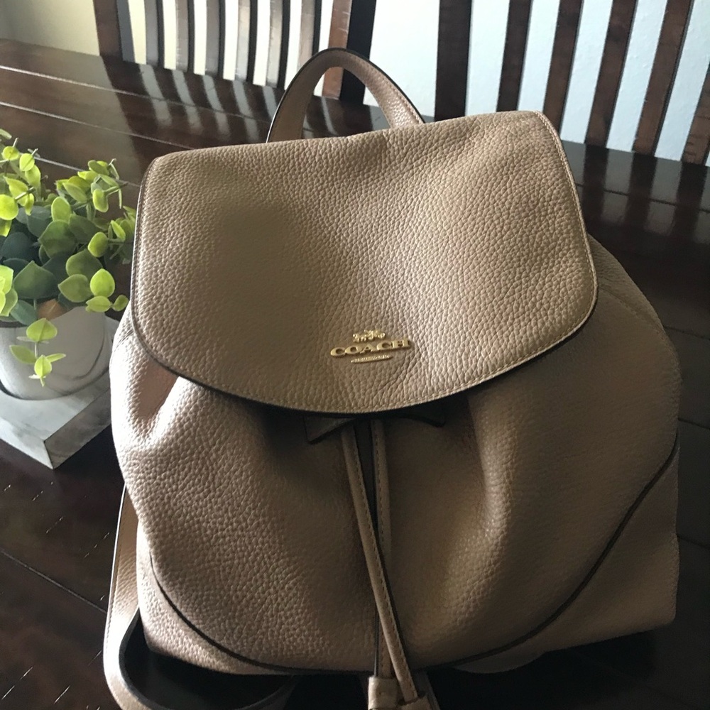 Coach leather backpack